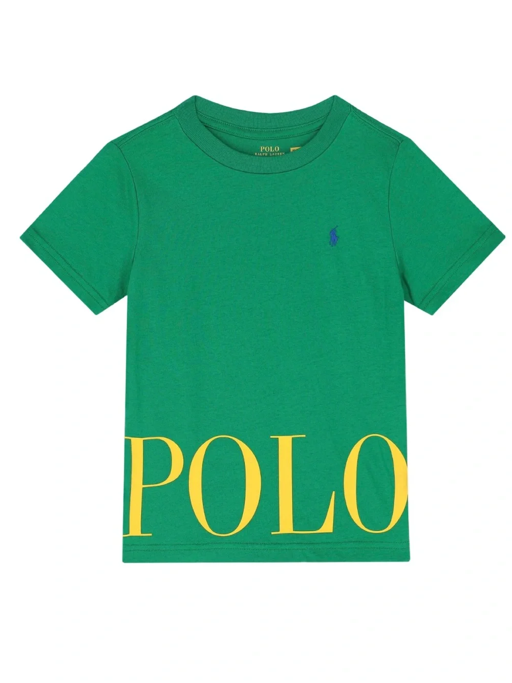 Polo Ralph Lauren Boys Green Big Logo Graphic T-Shirt Size L 14-16